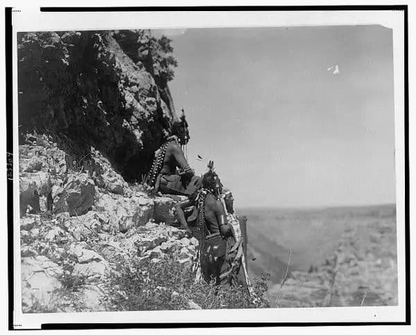 Crow men photographed by Edward Curtis